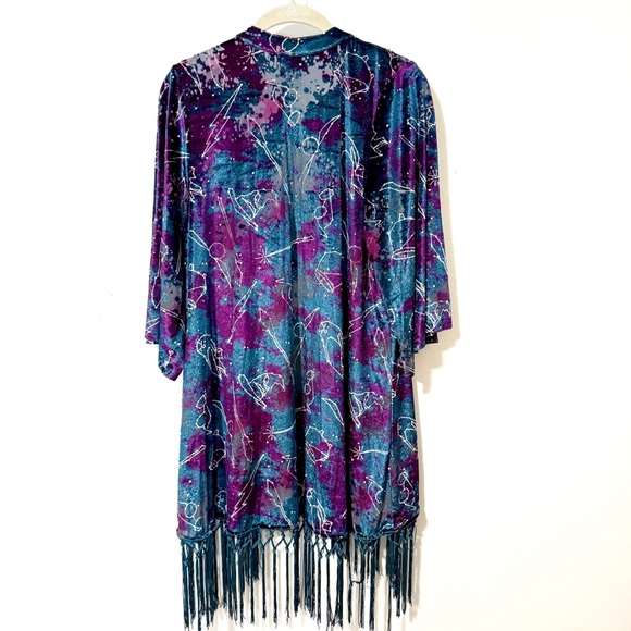 Harry Potter Exclusive Boxlunch Collection Burn Out Velvet Constellation Kimono - Picture 7 of 7
